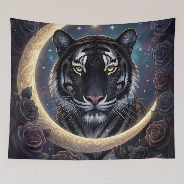 Item preview, Celestial Tiger | Gothic Moon Beast designed and sold by JanjjaSoulInk.
