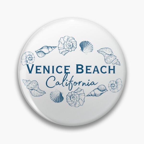 Item preview, Venice Beach California Elegant Seashell Wreath Coastal Typography designed and sold by DonnaRaine.