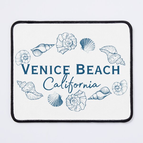 Item preview, Venice Beach California Elegant Seashell Wreath Coastal Typography designed and sold by DonnaRaine.