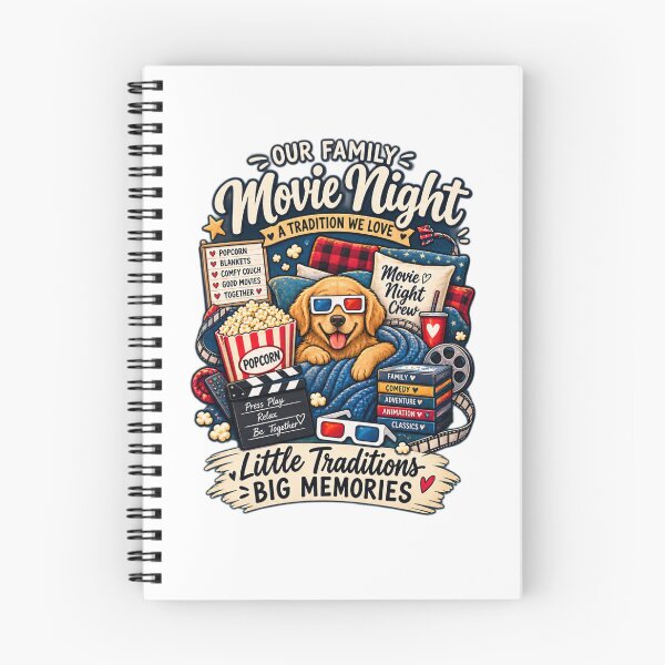 Item preview, Our Family Movie Night – Cozy Cinema Dog & Popcorn Lover designed and sold by alexcorporation.