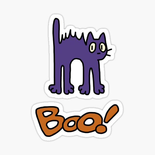 Simple Scaredy Cat Sticker