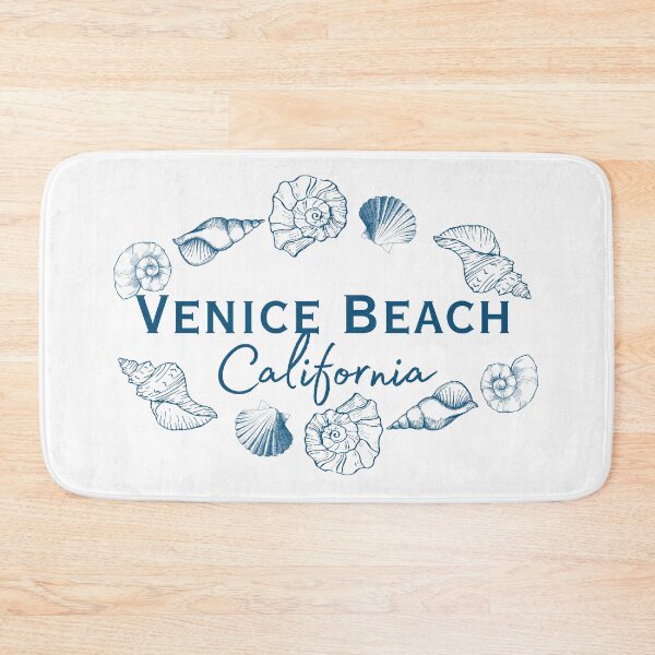 Item preview, Venice Beach California Elegant Seashell Wreath Coastal Typography designed and sold by DonnaRaine.