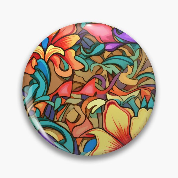Item preview, Art Nouveau Romantic Colorful Flowers And Leaves Art designed and sold by DEC02.