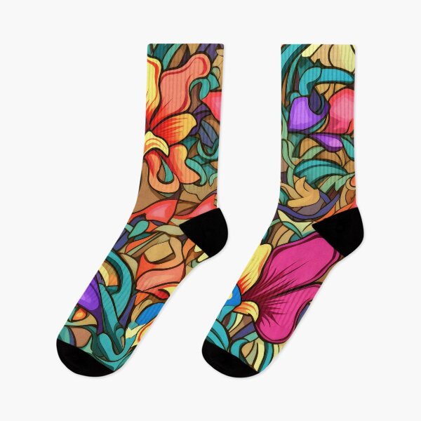 Item preview, Art Nouveau Romantic Colorful Flowers And Leaves Art designed and sold by DEC02.