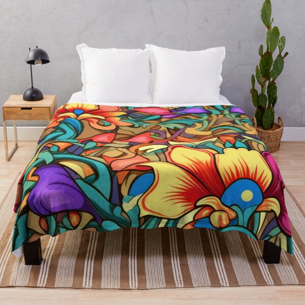 Item preview, Art Nouveau Romantic Colorful Flowers And Leaves Art designed and sold by DEC02.