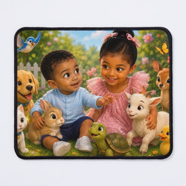 Item preview, Jouri and Harib with Their Animal Friends designed and sold by LumivaraGallery.