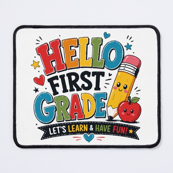 Item preview, Hello First Grade Cute Back to School Pencil and Apple designed and sold by Sunday.Supply.