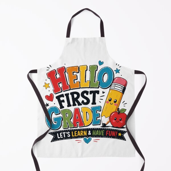 Item preview, Hello First Grade Cute Back to School Pencil and Apple designed and sold by Sunday.Supply.