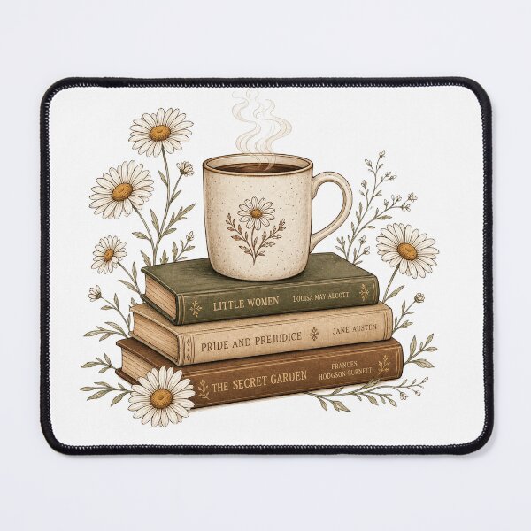 Item preview, Vintage Book Stack – Little Women, Pride & Prejudice, The Secret Garden – Classic Literature Art designed and sold by bobscraze.