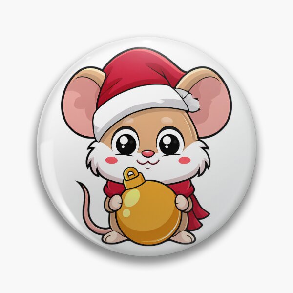Item preview, Tiny Fluffy Christmas Mouse designed and sold by Retro Whimsy.