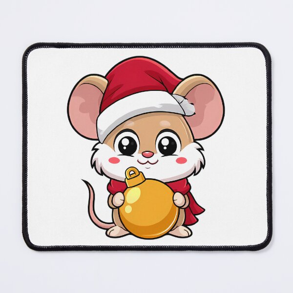 Item preview, Tiny Fluffy Christmas Mouse designed and sold by Retro Whimsy.