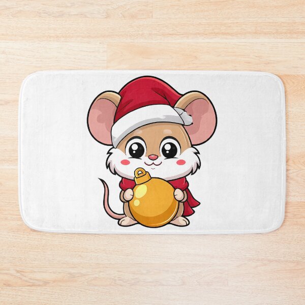 Item preview, Tiny Fluffy Christmas Mouse designed and sold by Retro Whimsy.