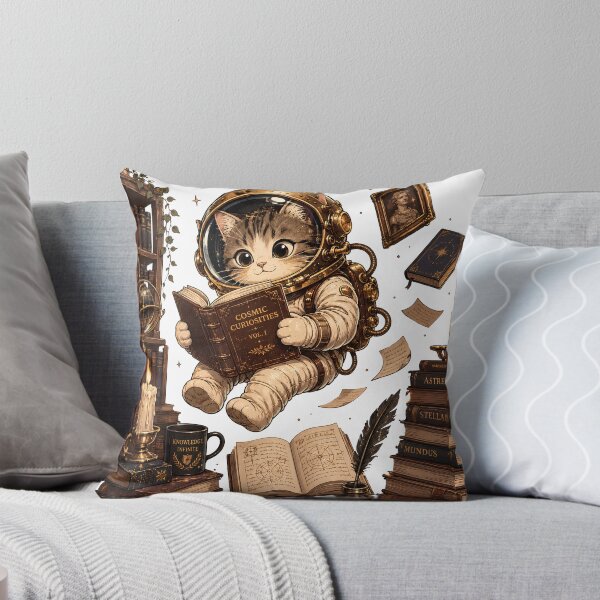 Item preview, Adorable Space Cat Bookworm Reading Tee designed and sold by Retro Rascals Co..