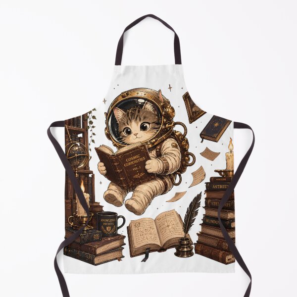 Item preview, Adorable Space Cat Bookworm Reading Tee designed and sold by Retro Rascals Co..