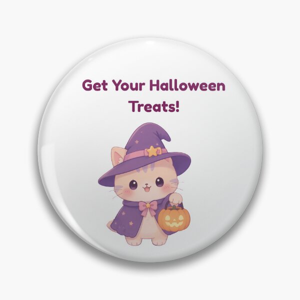Item preview, Cute Halloween Witch Cat - Get Your Halloween Treats! designed and sold by Inka Moon Design.