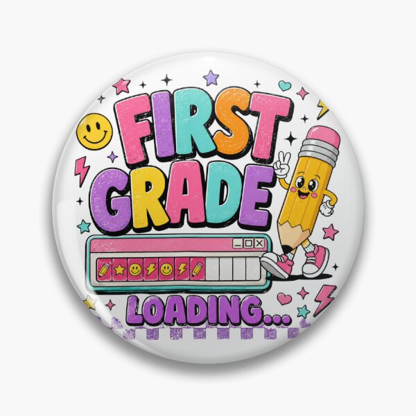 Item preview, First Grade Loading – Retro Y2K Back to School First Grader designed and sold by LifeProApperal.