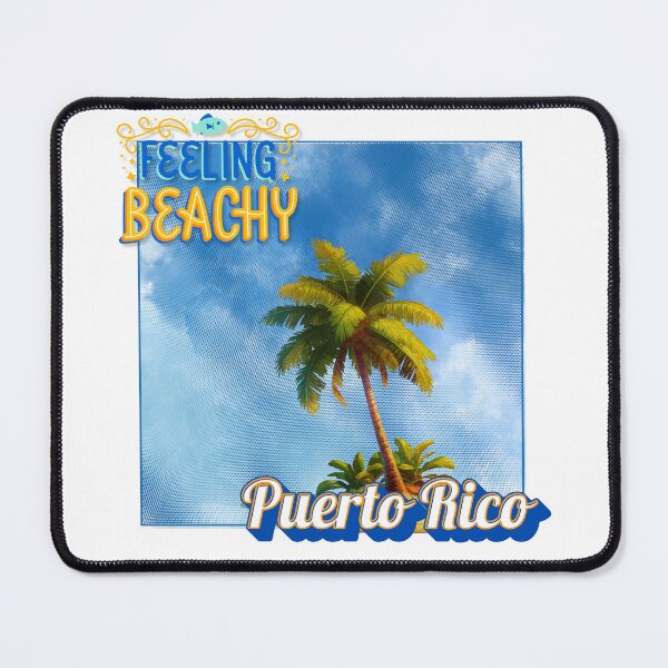 Item preview, Feeling Beachy Puerto Rico Retro Halftone Palm Tree Souvenir designed and sold by DonnaRaine.
