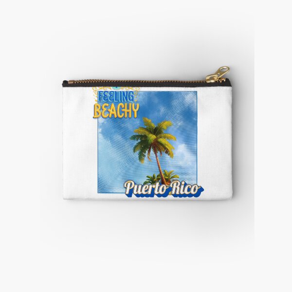 Item preview, Feeling Beachy Puerto Rico Retro Halftone Palm Tree Souvenir designed and sold by DonnaRaine.