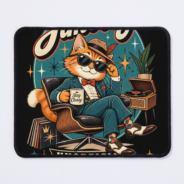 Item preview, Dapper Cat Retro Icon - Vintage Classy Feline designed and sold by Retro Rascals Co..