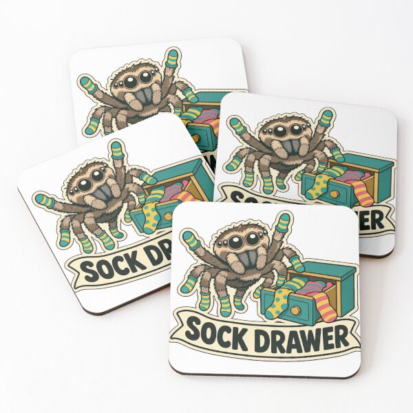 Item preview, Spider Sock Collection | Cute Jumping Spider Arachnid Doodle designed and sold by StickyGuys.