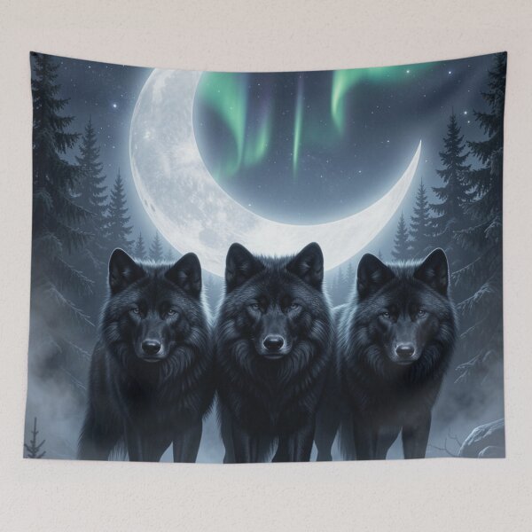 Item preview, Moonlit Wolves | Gothic Wolf Pack designed and sold by JanjjaSoulInk.