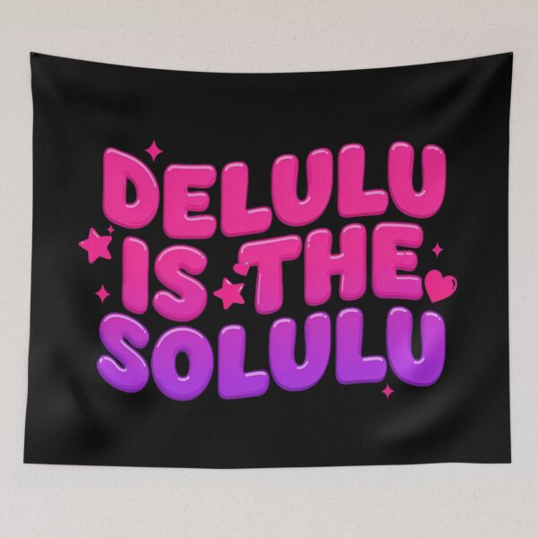 Item preview, Delulu is the Solulu Funny Gen Z Trendy Bubble Letter Design designed and sold by Barkashow.