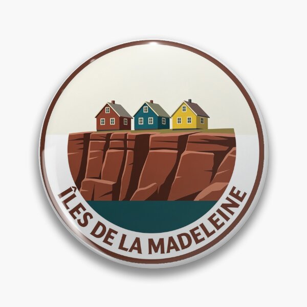 Item preview, Red cliffs and colourful cottages Îles de la Madeleine designed and sold by Sparking Synapses.