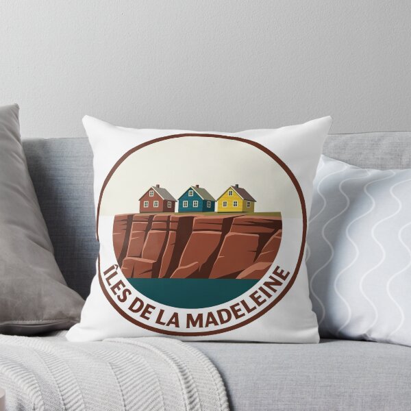 Item preview, Red cliffs and colourful cottages Îles de la Madeleine designed and sold by Sparking Synapses.