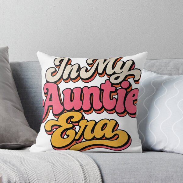 Item preview, In My Auntie Era Retro Groovy Pink Yellow Typography Graphic Tee designed and sold by TM DESIGNS AND MORE.