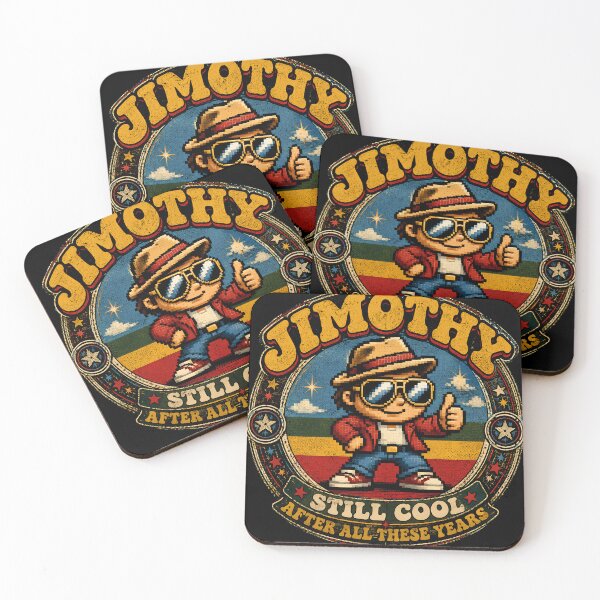 Item preview, Retro Jimothy Still Cool After All These Years Tee designed and sold by Feral Feline.