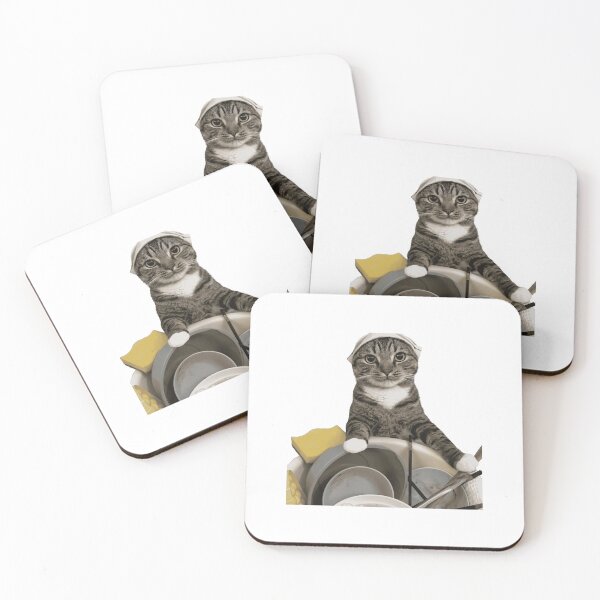 Item preview, Hardworking Kitchen Cat - Cute Kitty Doing Dishes designed and sold by OuSfian1.