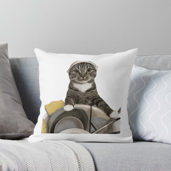 Item preview, Hardworking Kitchen Cat - Cute Kitty Doing Dishes designed and sold by OuSfian1.