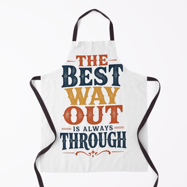 Item preview, The Best Way Out Is Always Through – Bold Retro Serif Typography – Distressed Quote Art – Robert Frost Resilience designed and sold by bobscraze.