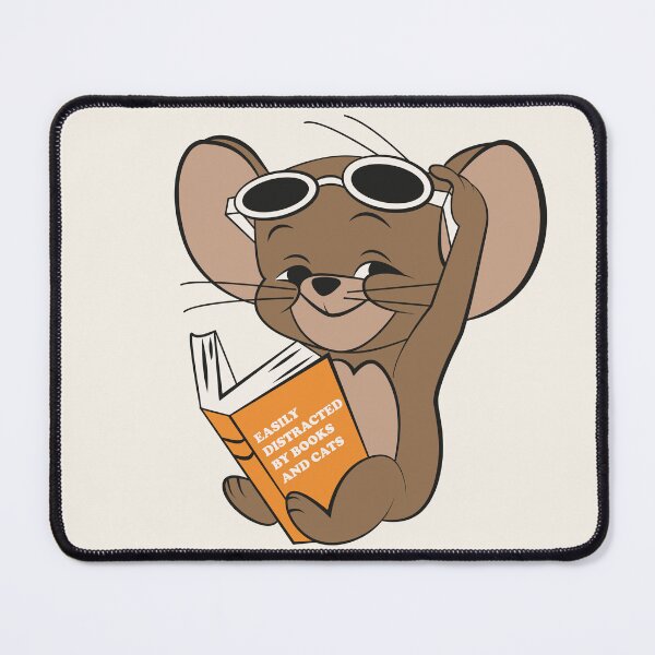 Item preview, Easily Distracted by Books and Cats designed and sold by beboplab.