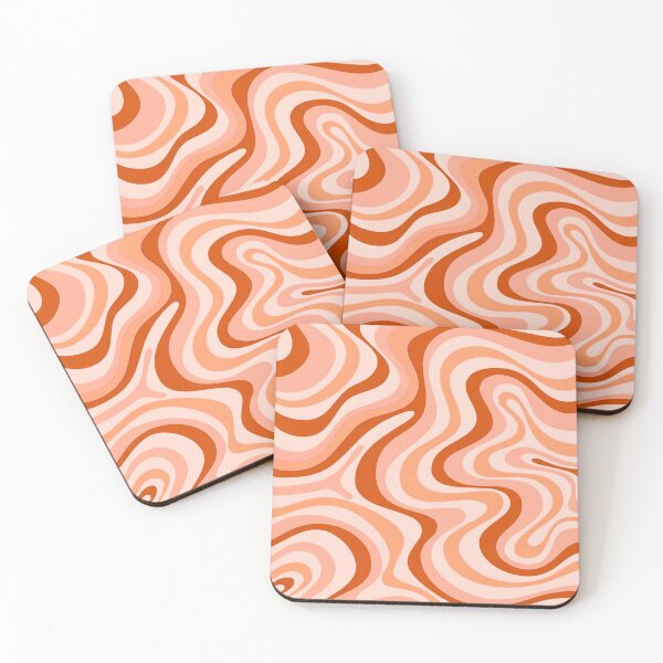 Item preview, Liquid Swirl Retro Abstract in pinks and peach tones, Light Blush, Cream, and White designed and sold by Differenceee.