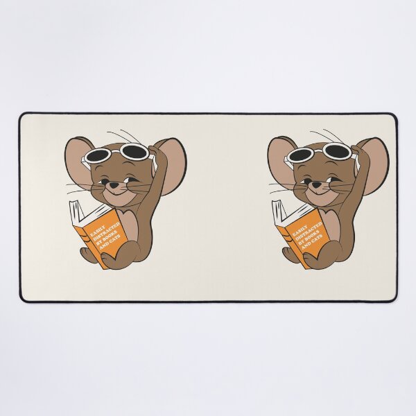 Item preview, Easily Distracted by Books and Cats designed and sold by beboplab.