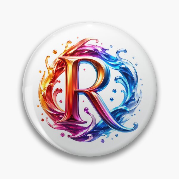 Item preview, AquaFlare Chromaflow Letter R designed and sold by BlissBlvdShop.