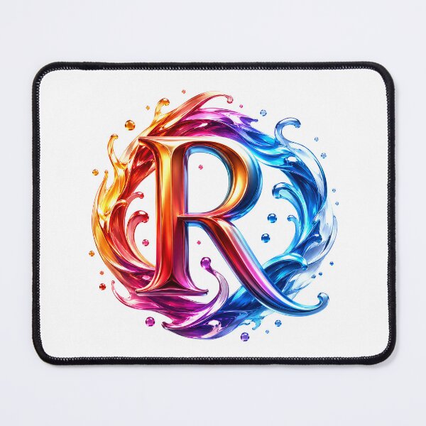 Item preview, AquaFlare Chromaflow Letter R designed and sold by BlissBlvdShop.