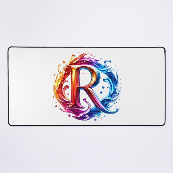 Item preview, AquaFlare Chromaflow Letter R designed and sold by BlissBlvdShop.