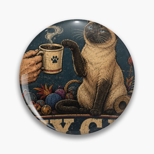 Item preview, Siamese Cat King Coffee Staff Funny Pet T-Shirt designed and sold by Retro Rascals Co..