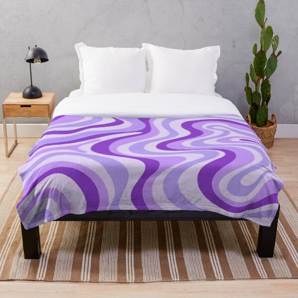 Artikelvorschau, Liquid Swirl Retro Abstract in Lila-, Creme- und Weißtönen entworfen und verkauft von Differenceee.