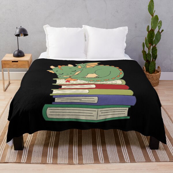 Item preview, Cute Sleeping Dragon on Books | Kawaii Bookish Dragon Reading Lover Gift designed and sold by Hallowed Artistry.