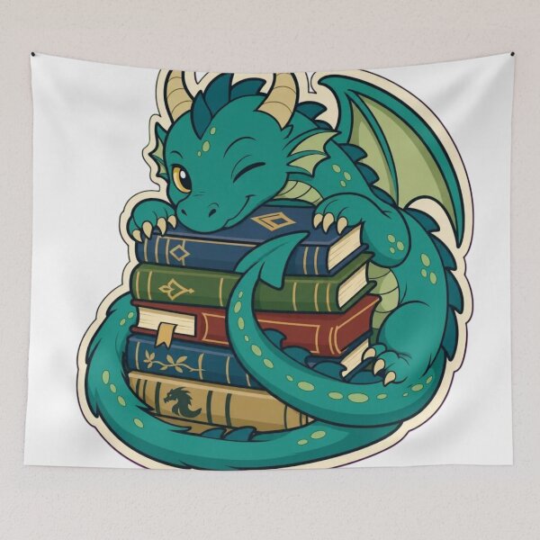Item preview, Book Hoard Wyrm | Book Dragon Reading Bookish Fantasy designed and sold by StickyGuys.