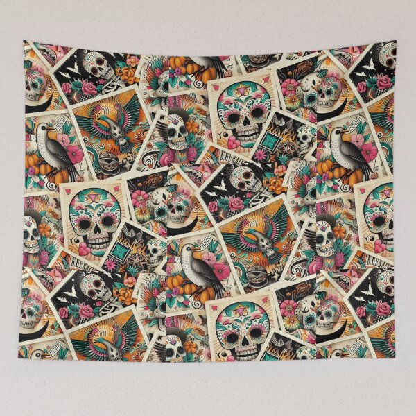 Item preview, Mystical Skulls and Birds in Tattoo Collage Style designed and sold by BriSher.