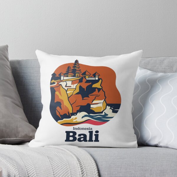 Item preview, Bali Uluwatu Temple Bold Retro Graphic Travel Art designed and sold by Inkworksbyshery.