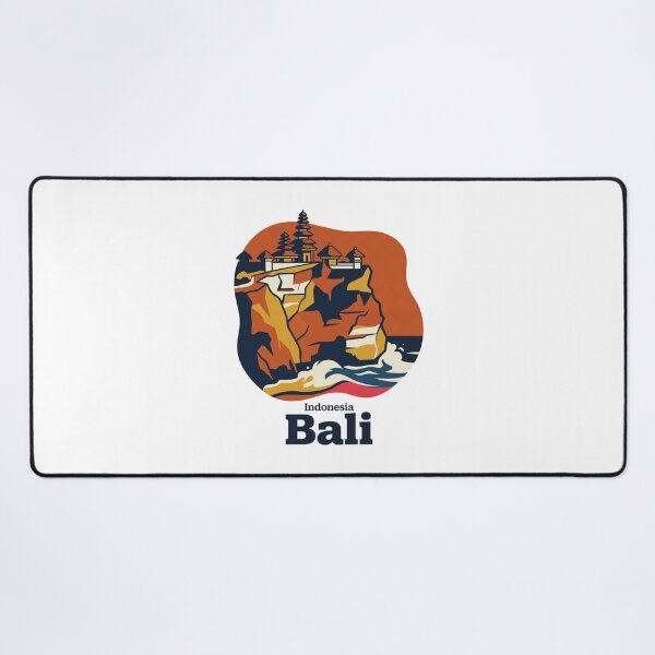 Item preview, Bali Uluwatu Temple Bold Retro Graphic Travel Art designed and sold by Inkworksbyshery.