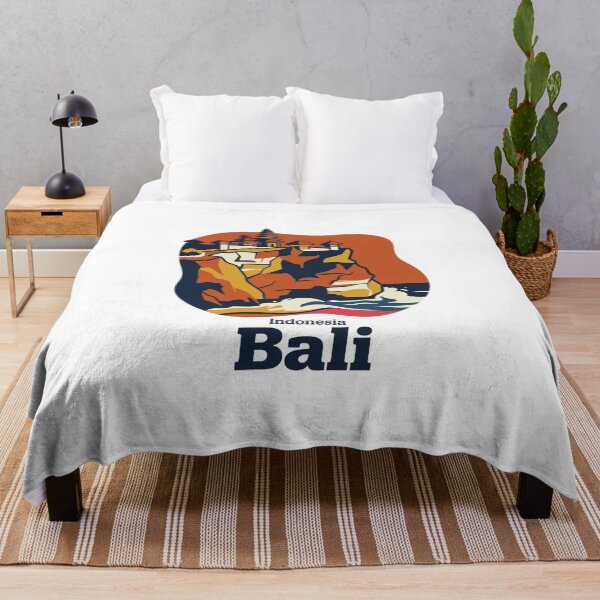 Item preview, Bali Uluwatu Temple Bold Retro Graphic Travel Art designed and sold by Inkworksbyshery.