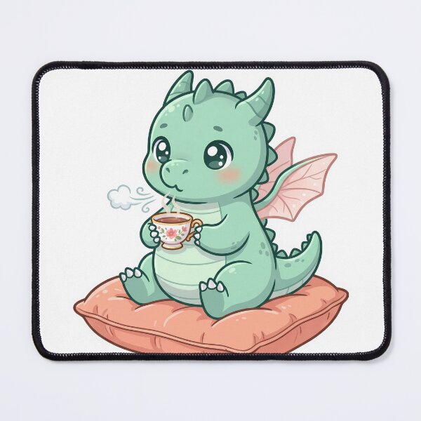 Item preview, Cute Kawaii Tea Dragon Baby Drinking Tea designed and sold by DavidN2026.
