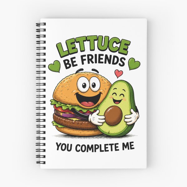 Item preview, Lettuce Be Friends Cute Vegan Burger Avocado Foodie Design. designed and sold by The-T-In-Retro.