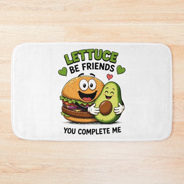 Item preview, Lettuce Be Friends Cute Vegan Burger Avocado Foodie Design. designed and sold by The-T-In-Retro.